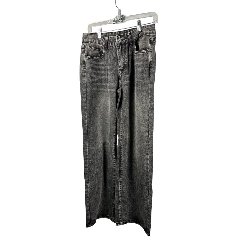 SHEIN Gray Wash Wide Leg Jeans Size 27‎ Denim Pants